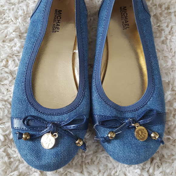 michael kors denim flats